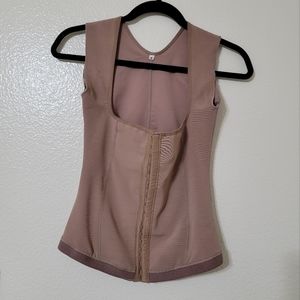 Waist Trainer Corset Shaper w frontal hooks Taupe Size Medium